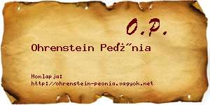 Ohrenstein Peónia névjegykártya